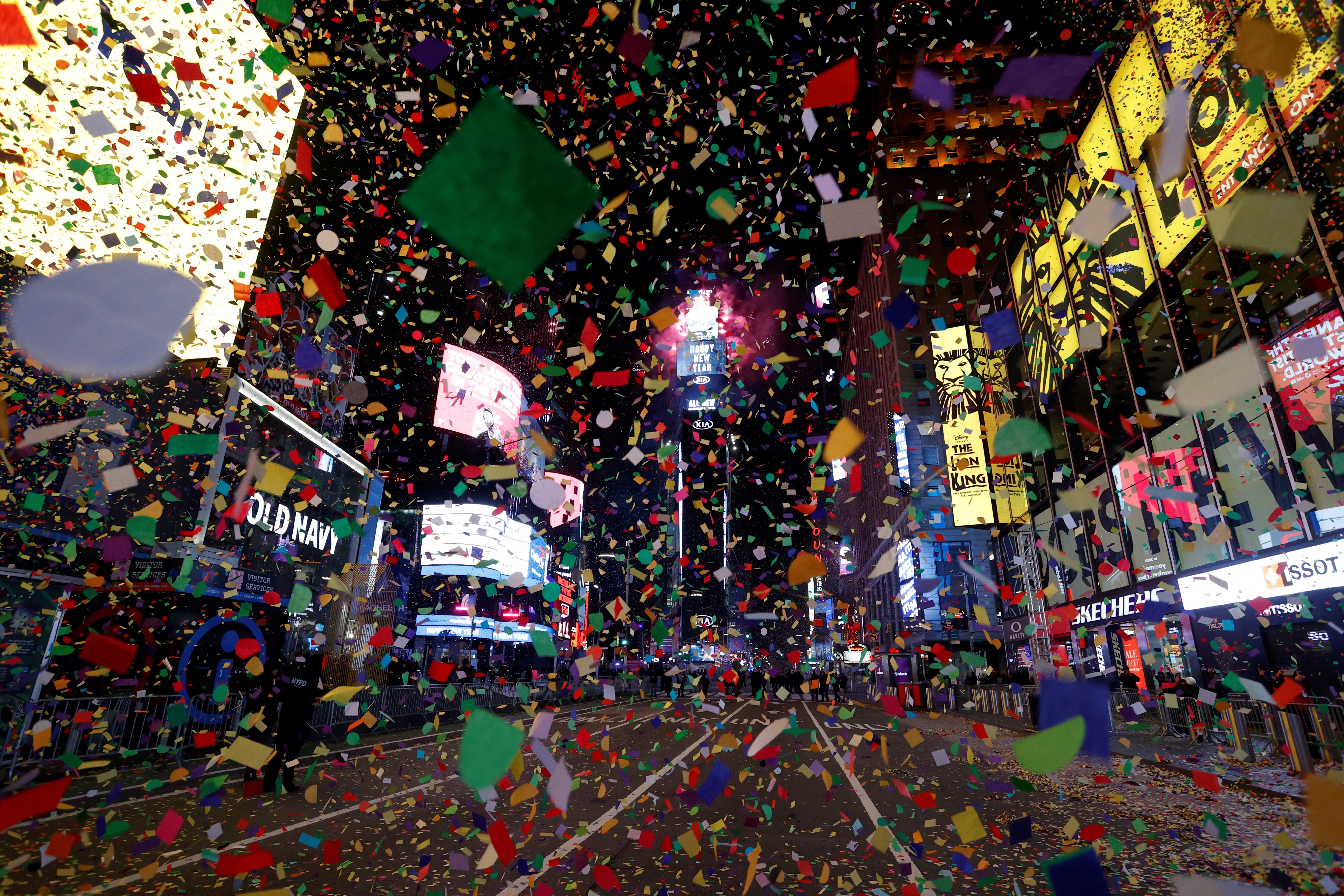 Nueva York marca la llegada del 2021 con un Times Square casi desierto