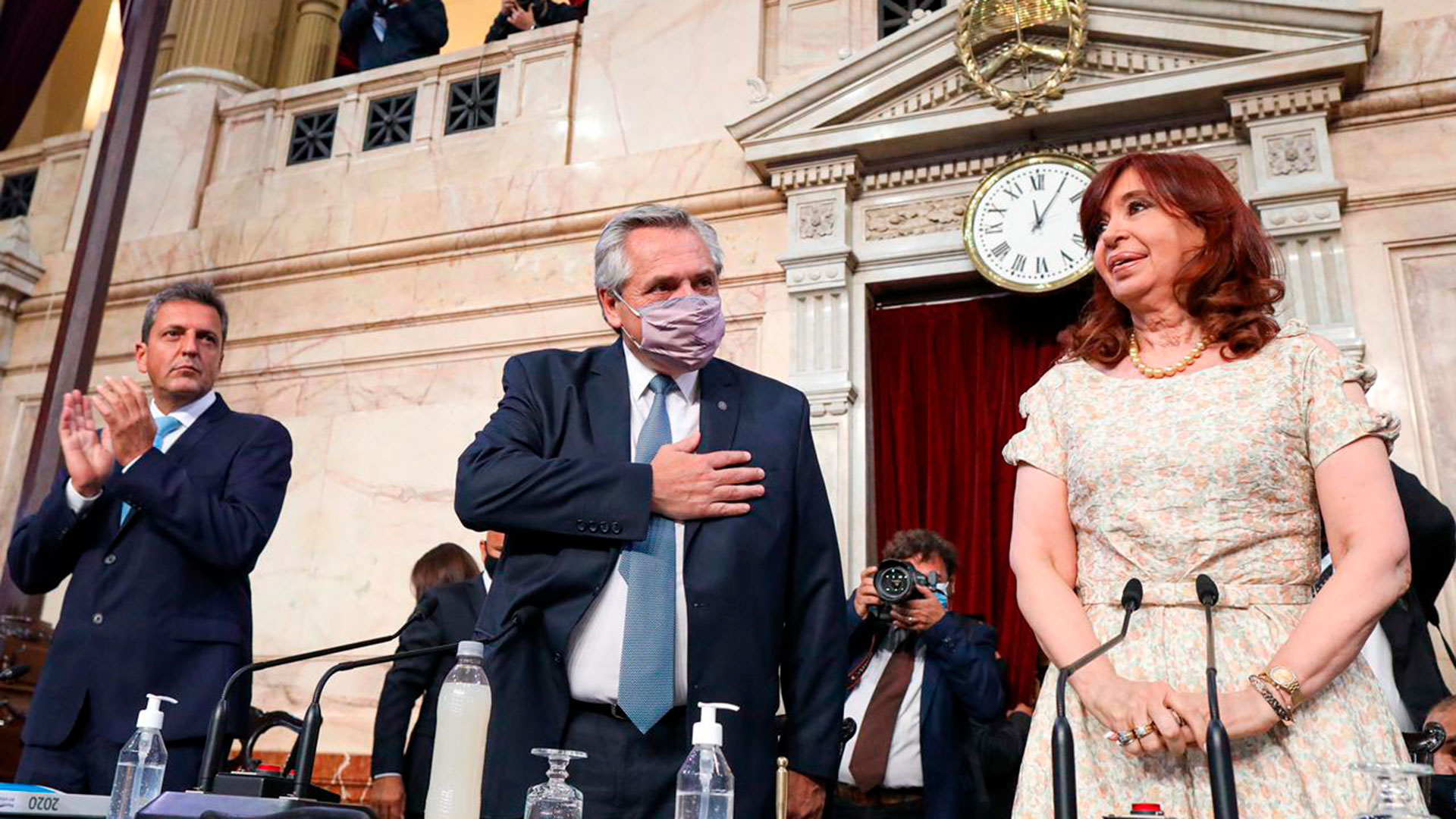 El presidente de la Nación, Alberto Fernández, abrió hoy el período 139 de sesiones ordinarias en el Congreso