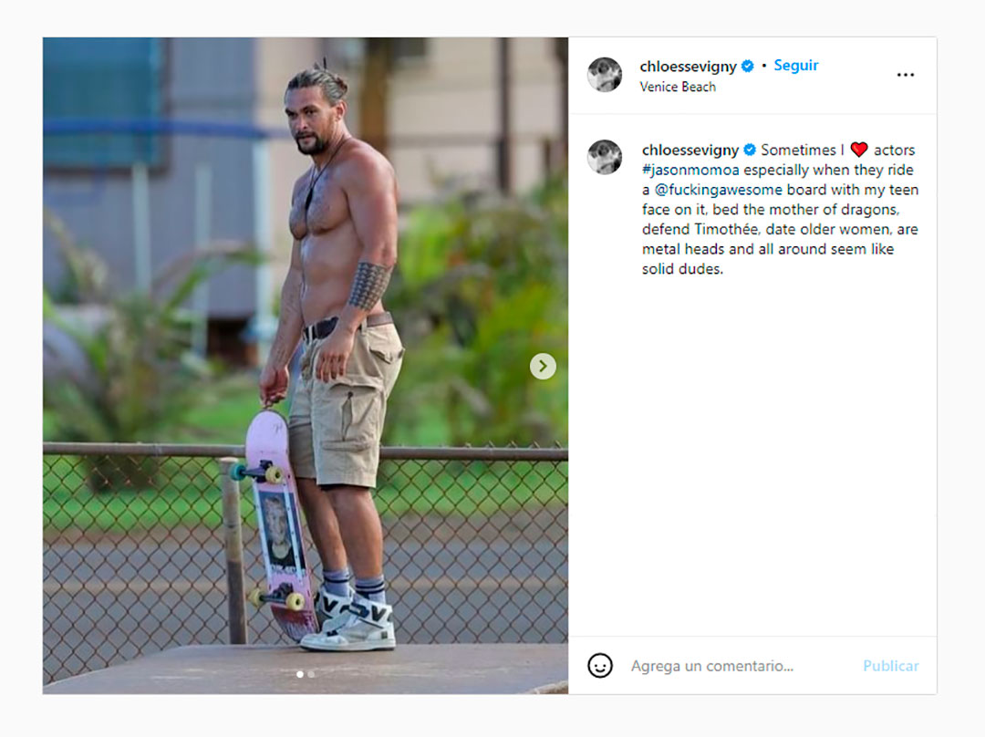 El mensaje de Chloë Sevigny sobre Jason Momoa