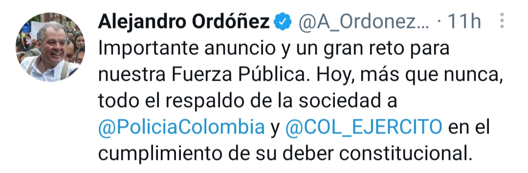 The president ordered the deployment of the public force to unblock the roads already immobilized for 21 days.  Photo: Twitter