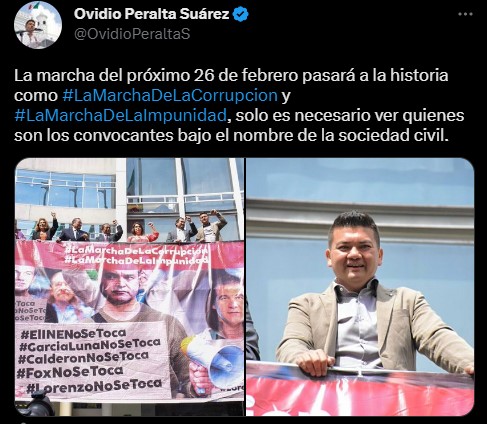 Los senadores de Morena compartieron la información en sus redes sociales (Twitter/@OvidioPeraltaS)