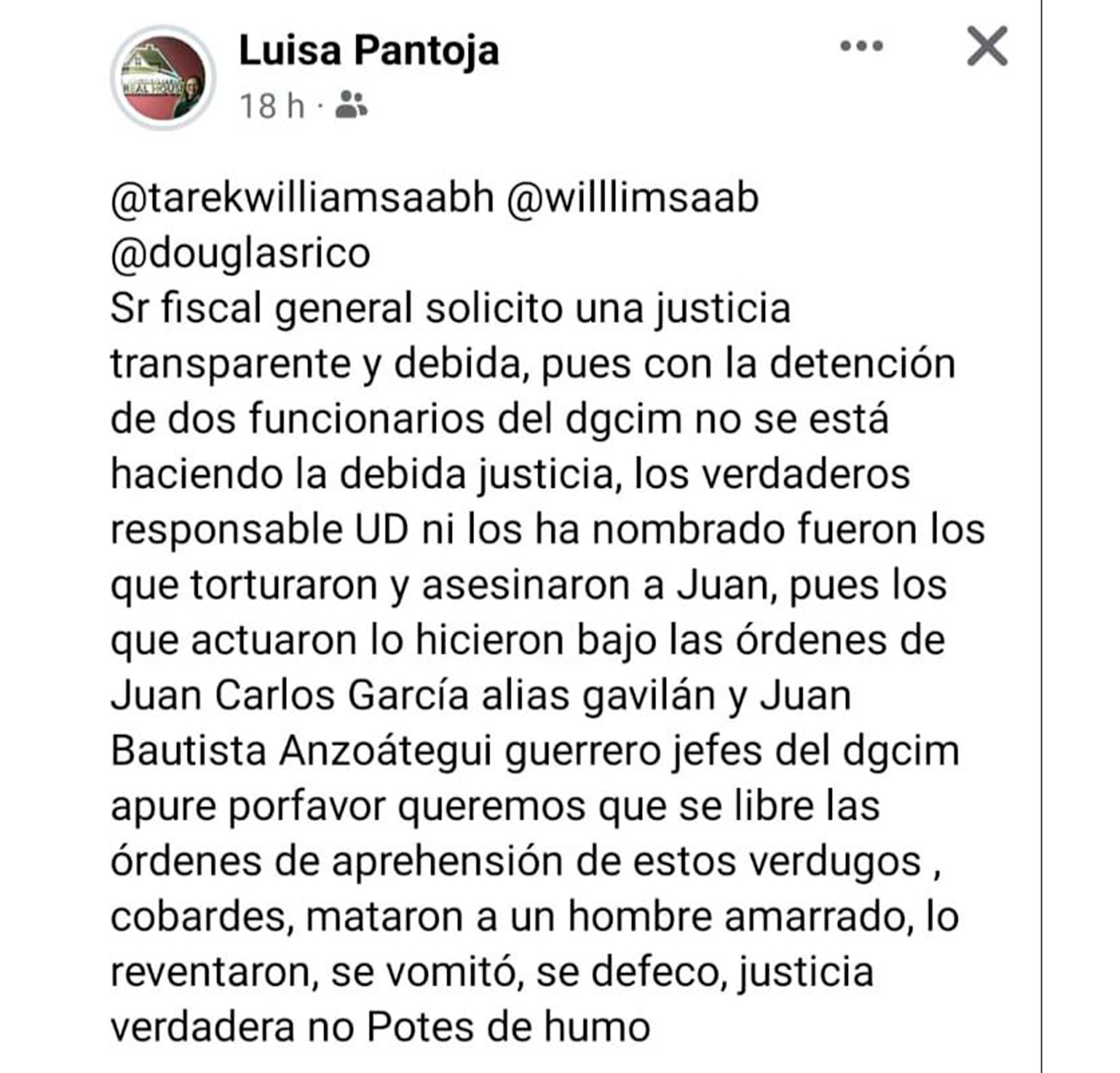 La tía del detective Pantoja clamó justicia