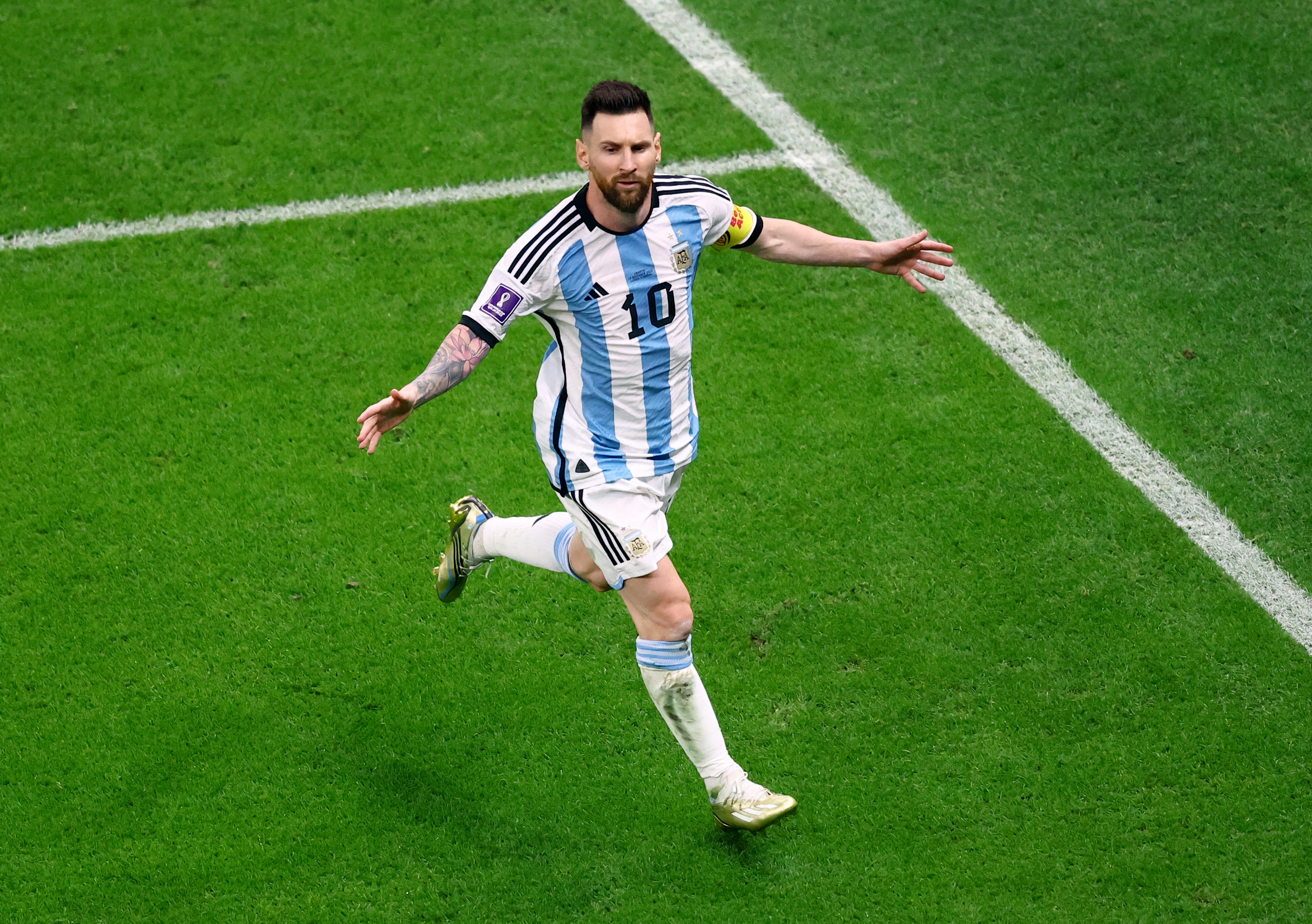 Lionel Messi alcanzó a Batistuta como máximo goleador argentino en Mundiales (Reuters)