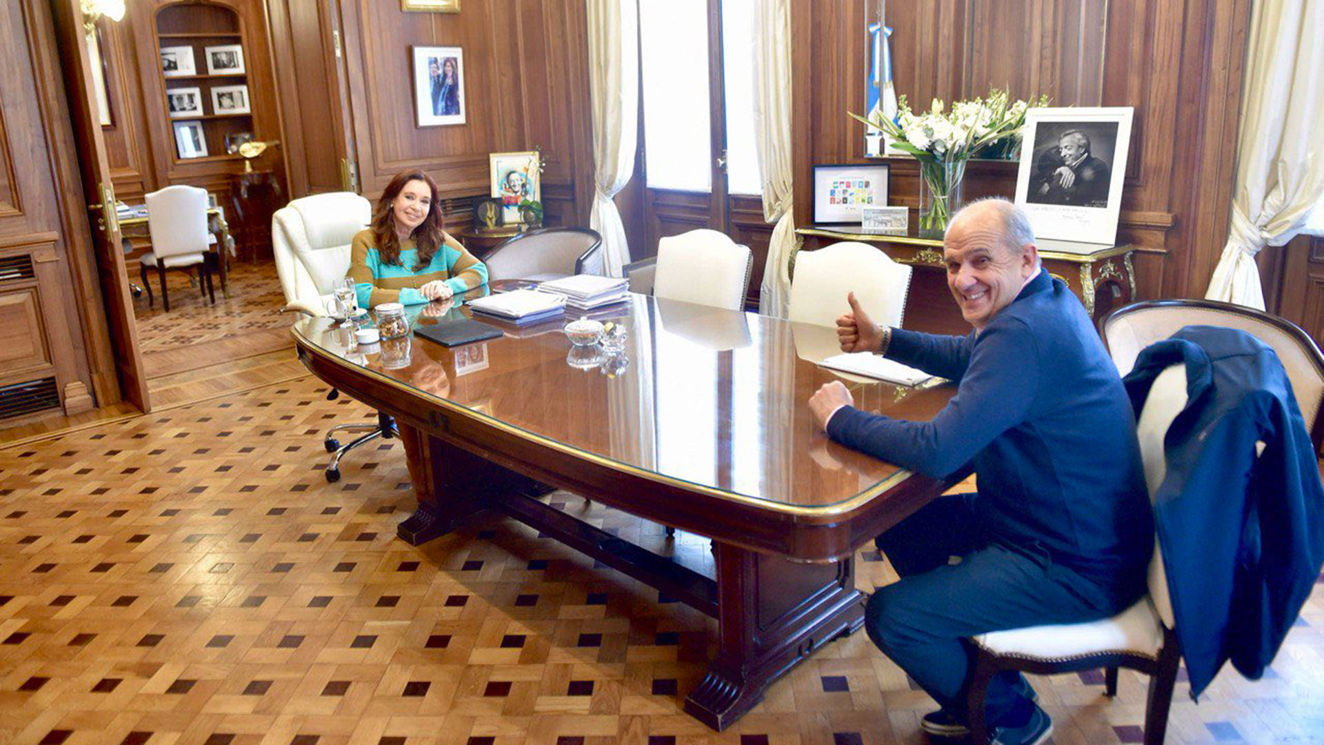 Cristina Kirchner junto a Pablo Zurro