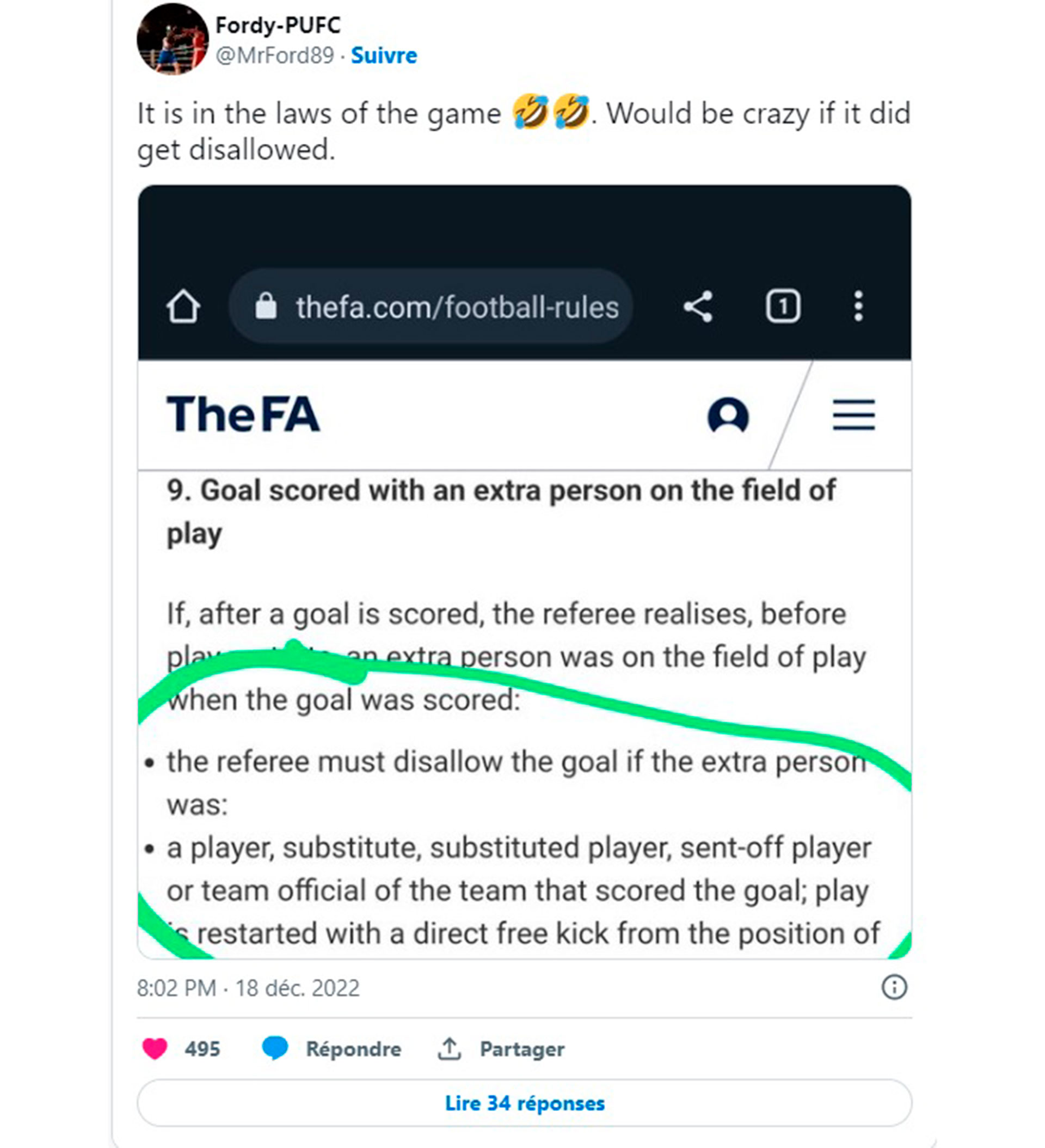 La captura del reglamento de The FA