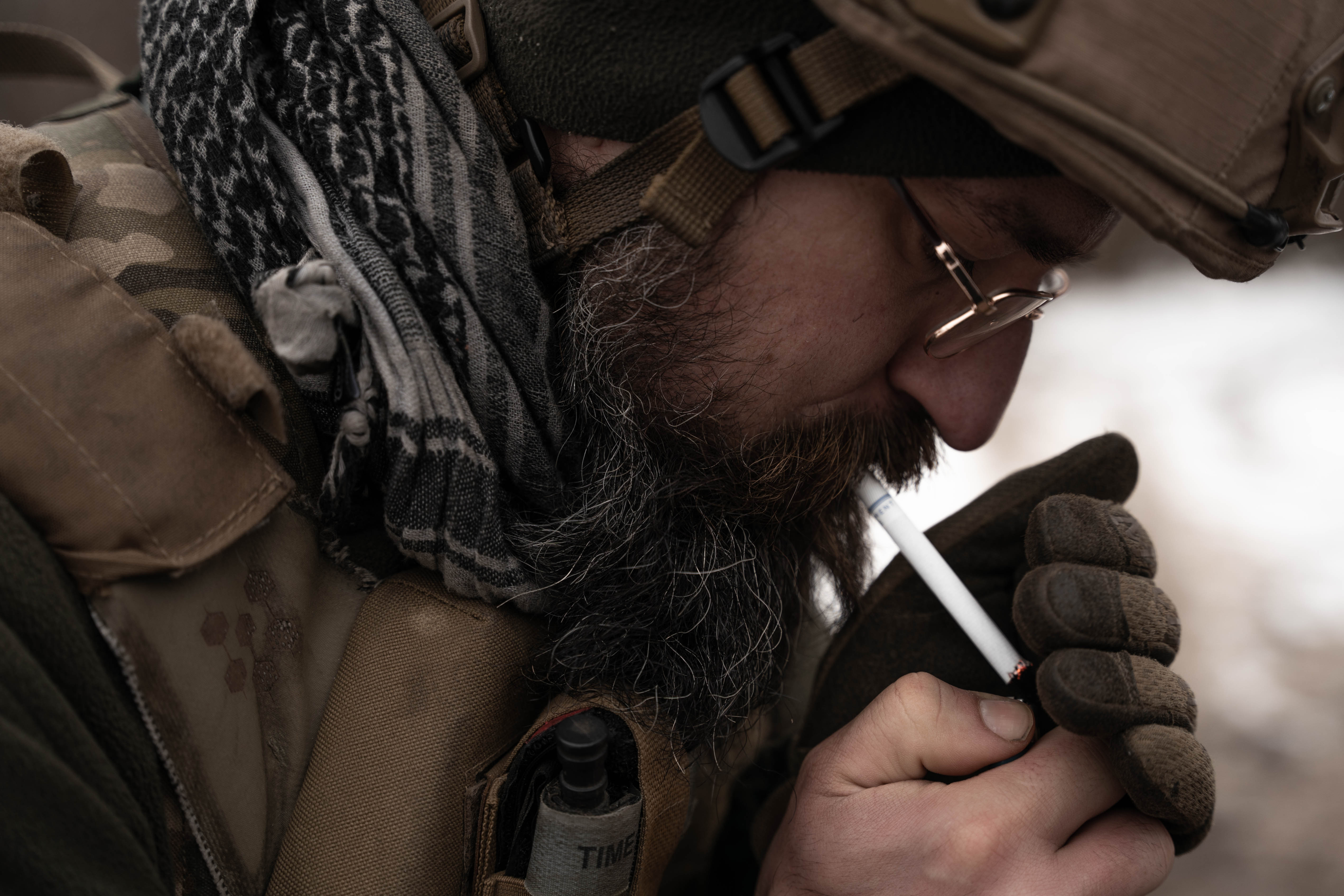 El tabaco, una constante en el frente para a paliar los nervios y ansiedades