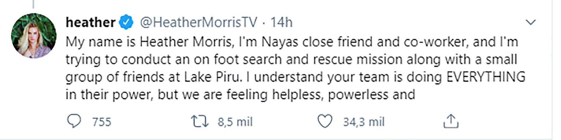 El mensaje de Heather Morris