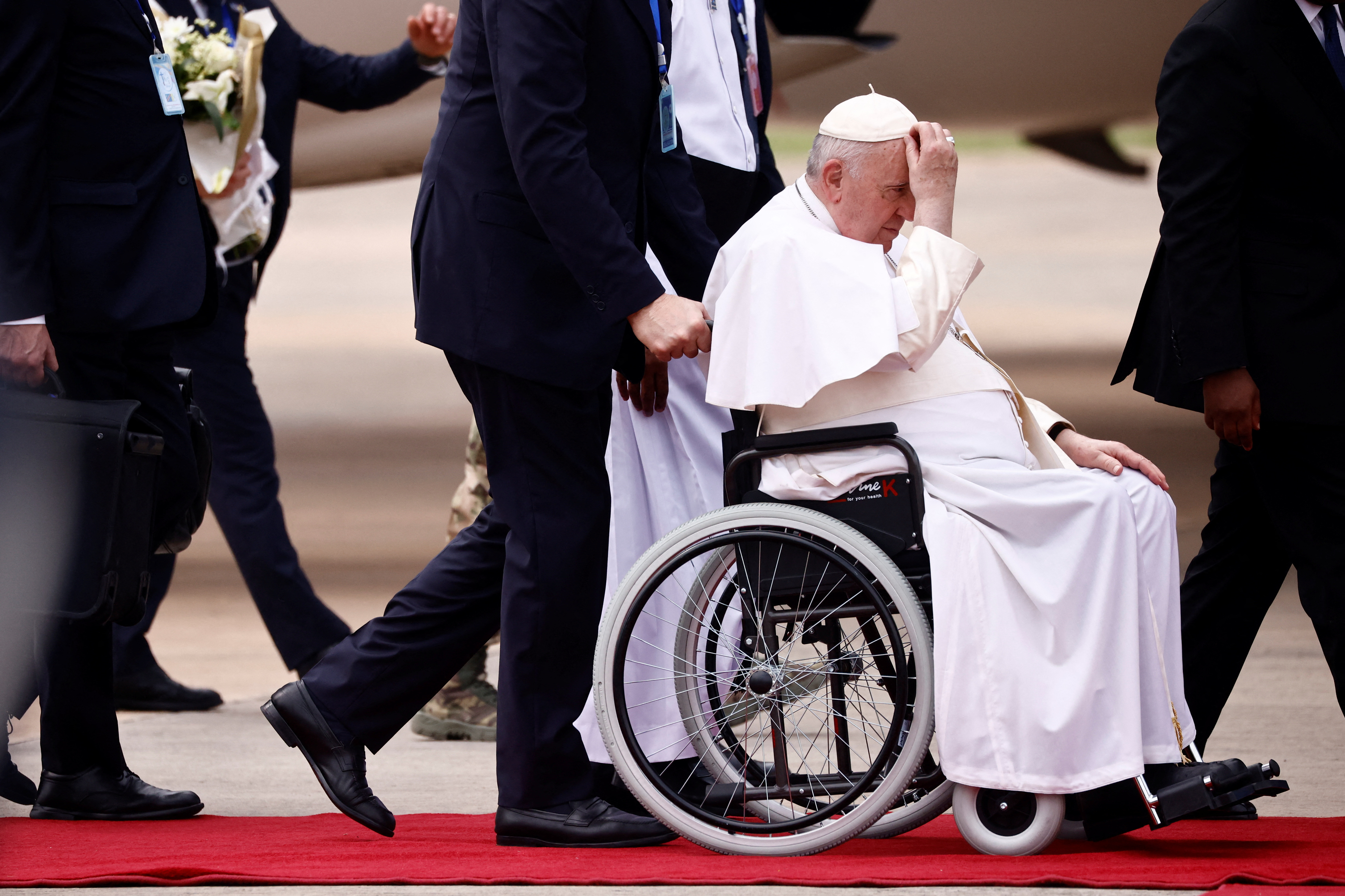 Se trata del 40° viaje internacional del papa en el que hasta el 5 de febrero visitará también Sudán del Sur. Kinshasa, República Democrática del Congo, 31 de enero de 2023. REUTERS/Yara Nardi
