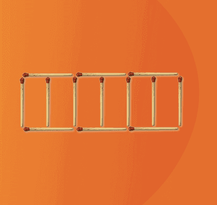 Acertijos con fósforos. (foto: Juegos para la mente)