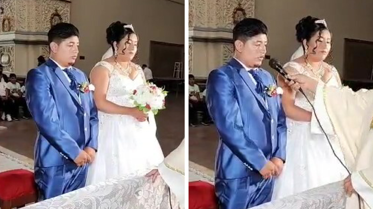 The bride could not believe the response of the man at the altar (TikTok Capture @ davidfacha13)