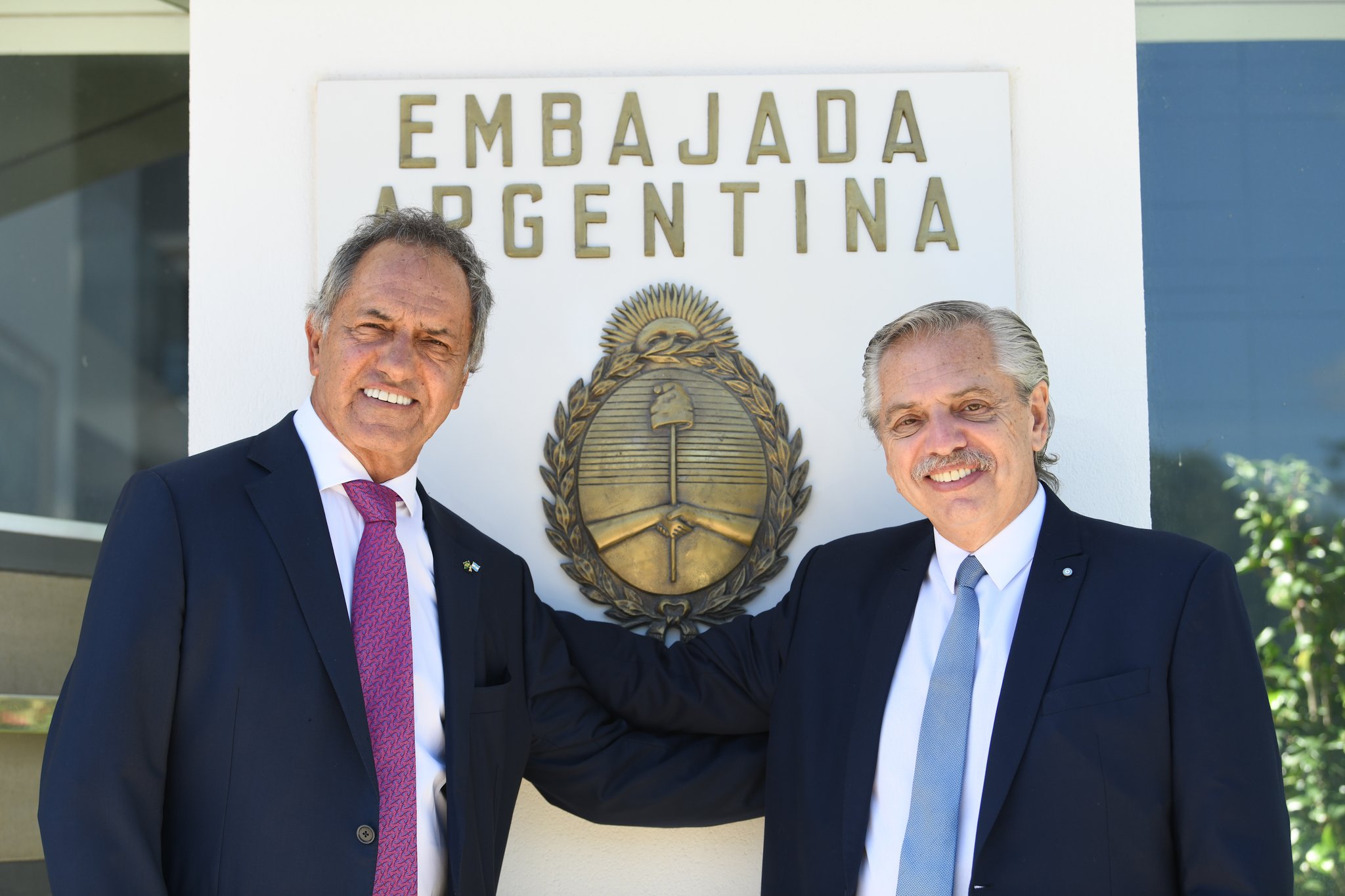 El embajador Daniel Scioli con el presidente Alberto Fernández