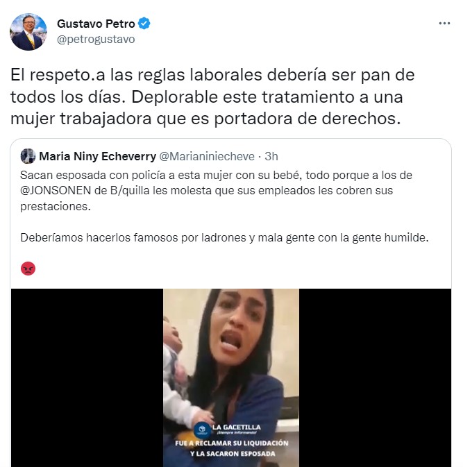 Trino de presidente Gustavo Petro