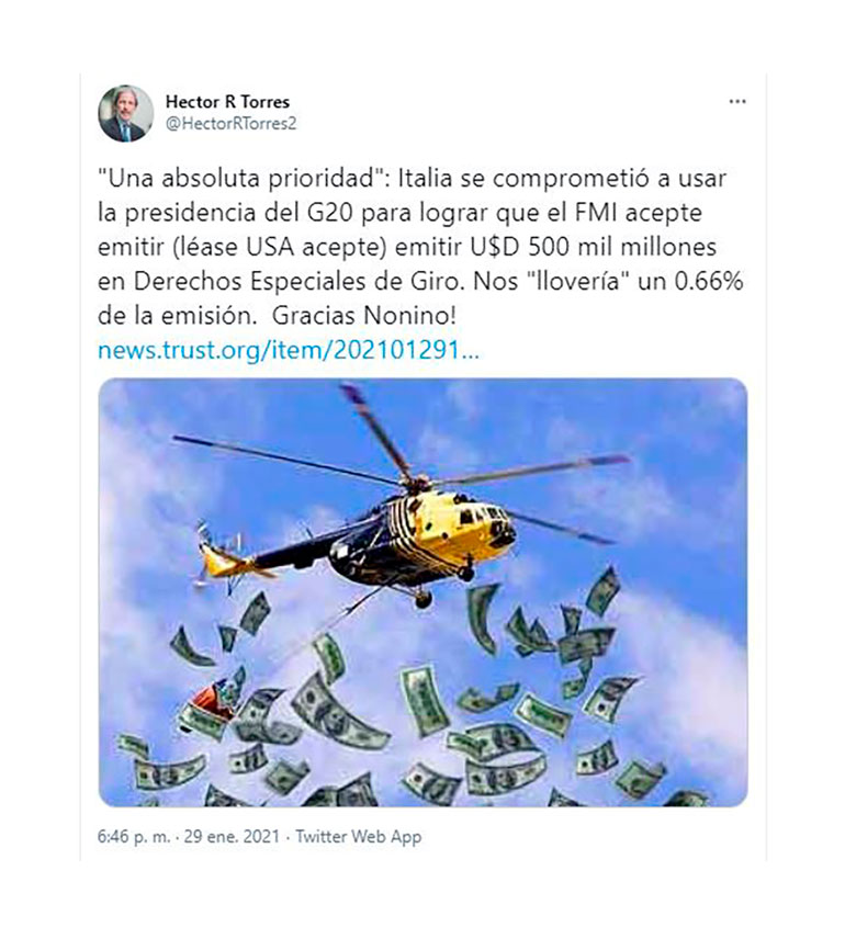 El tuit de Héctor Torres, exrepresentante argentino en el directorio del FMI