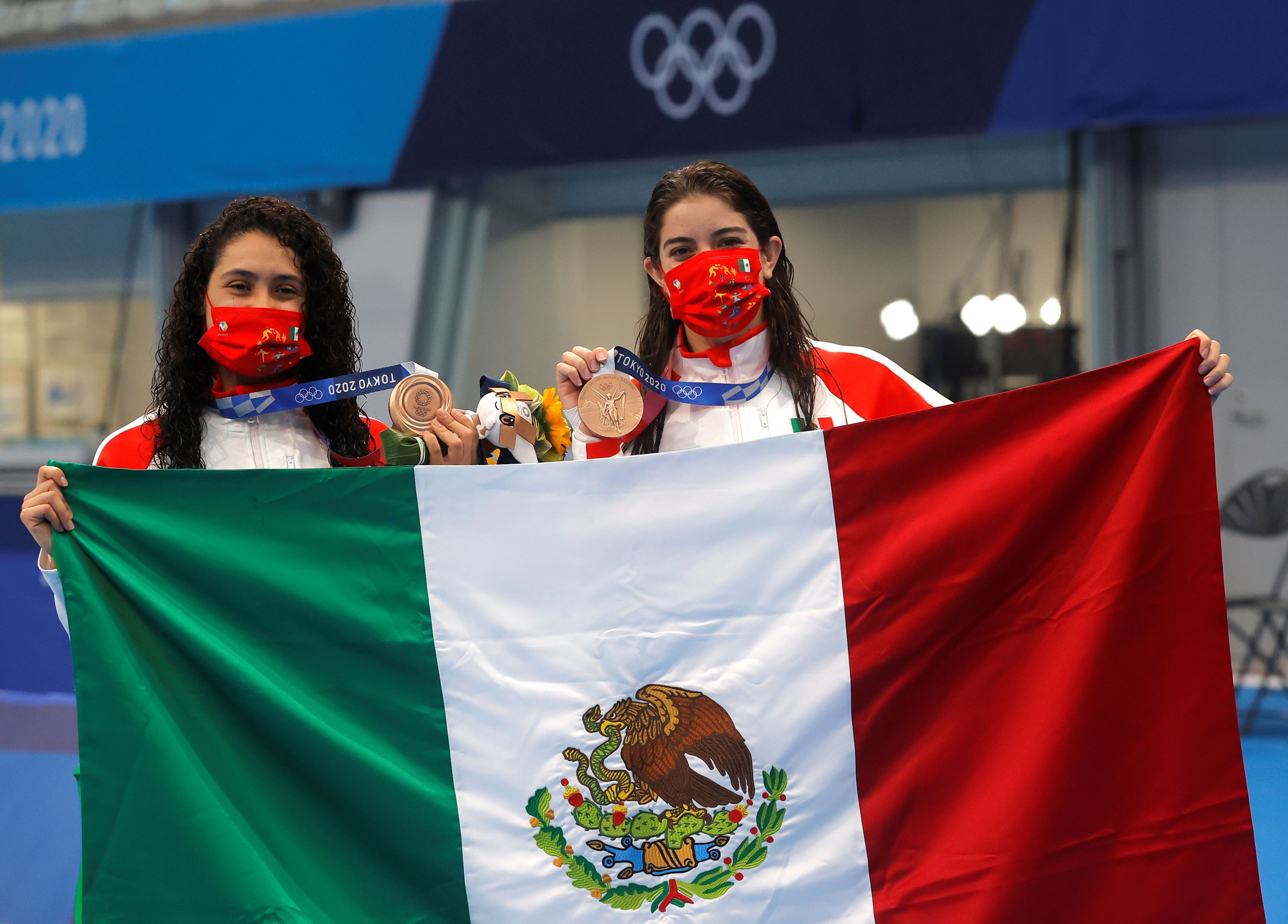 En Tokio 2020 Gabriela Agundez García y Alejandra Orozco ganaron el bronce en clavados (Foto: EFE/EPA/VALDRIN XHEMAJ)
