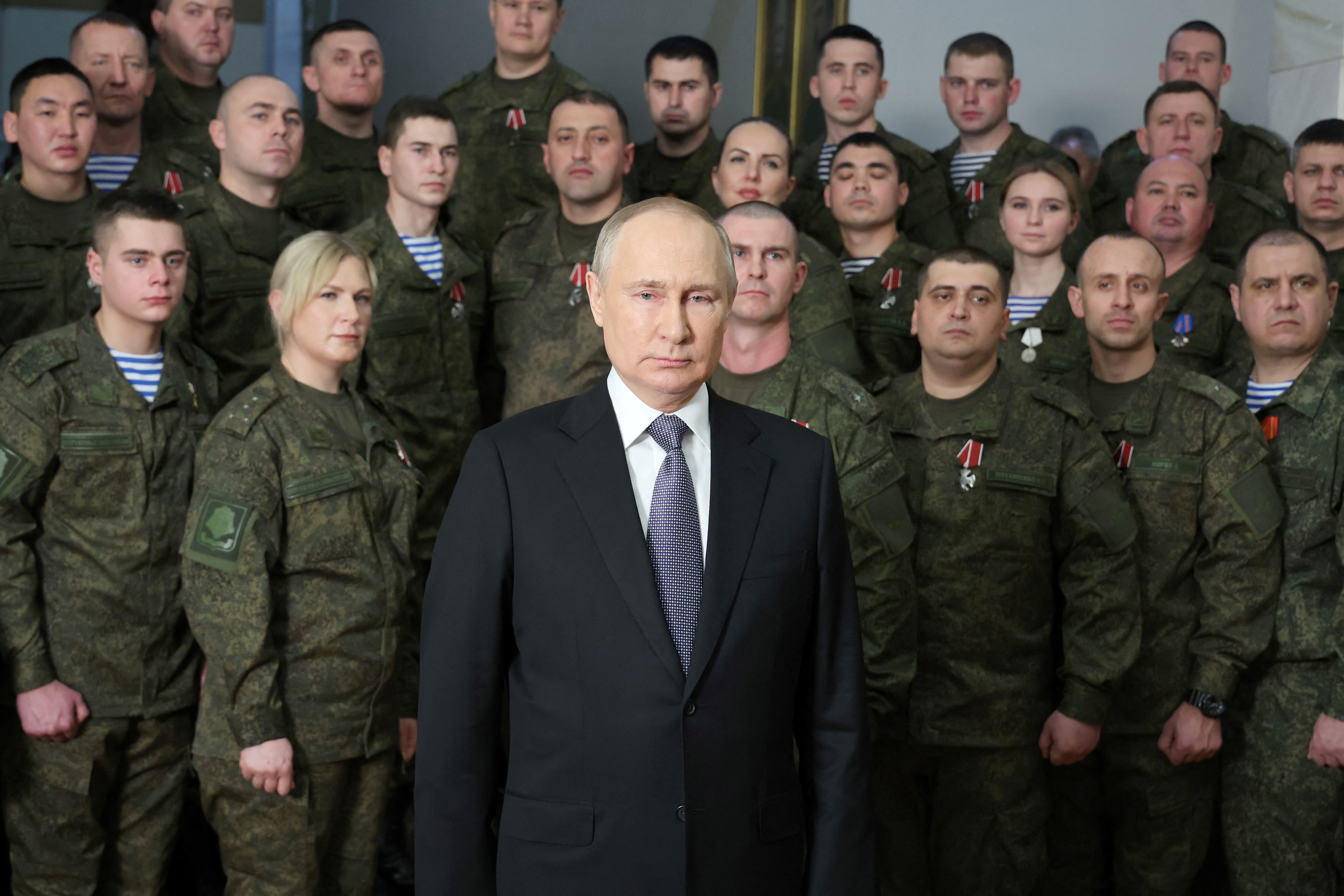 Zelensky aseguró que Rusia tiene miedo porque está perdiendo la guerra con Ucrania.  (Sputnik/Mikhail Klimentyev/Kremlin via REUTERS)