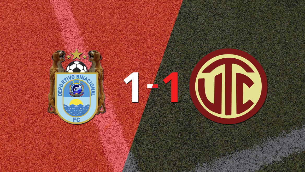 UTC logró sacar el empate a 1 gol en casa de Deportivo Binacional