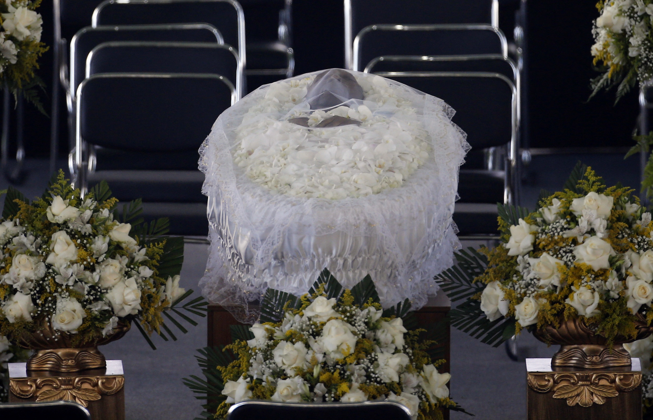 El féretro de Pelé se abrió para el comienzo del funeral (REUTERS/Diego Vara)