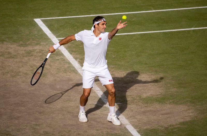 La última vez de Federer en el circuito en Wimbledon 2021 (Reuters/David Gray)