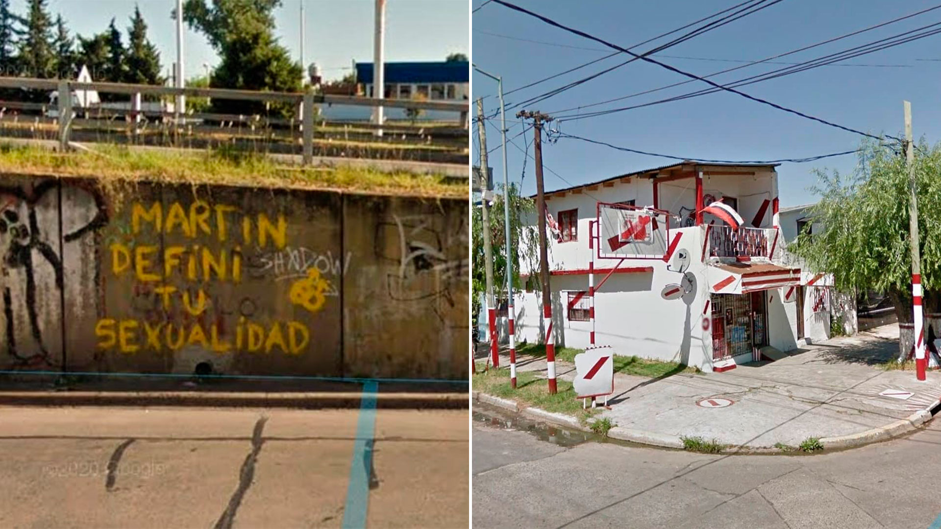 Grafitis con frases inimaginables y comercios "lookeados" con los colores de clubes de fútbol, algunas de las atracciones del Conurbano