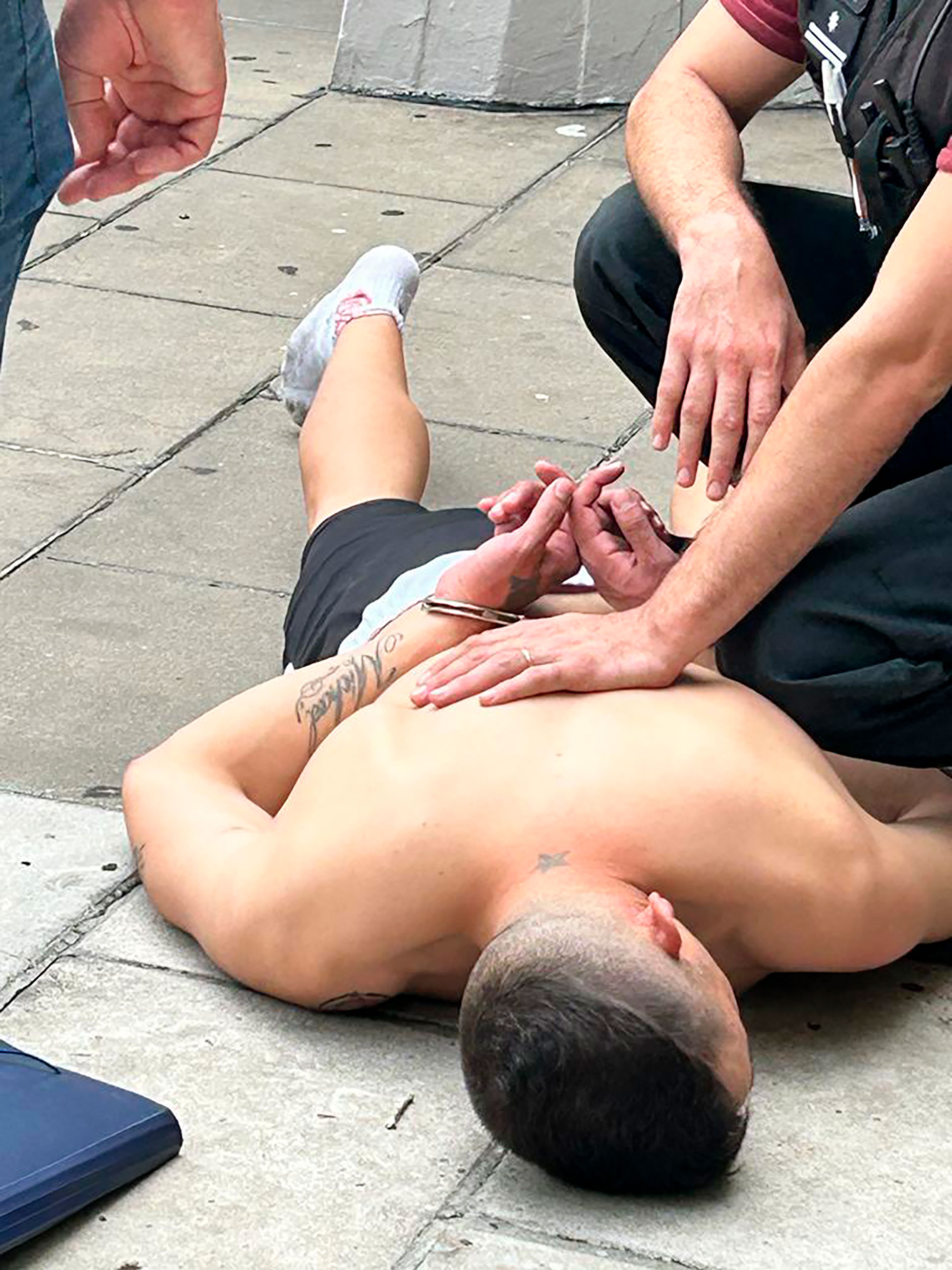 La foto del agresor detenido