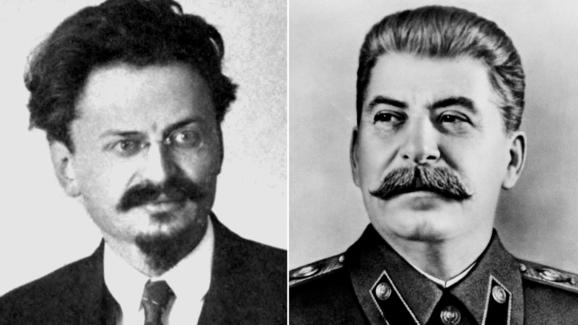 León Trotski (izq), fue mandado a matar por Stalin.