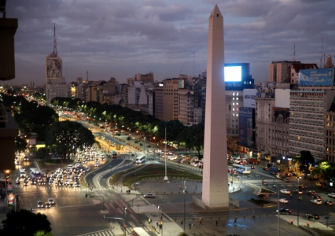 El Obelisco de Buenos Aires fue el centro de las celebraciones durante el Mundial de Qatar en 2022. (Photo by Joe Raedle/Getty Images)