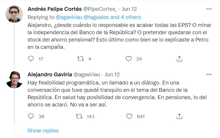 Alejandro Gaviria Respondió A Las Críticas Del Empresario Uribista José Santamaria “caen En Lo 