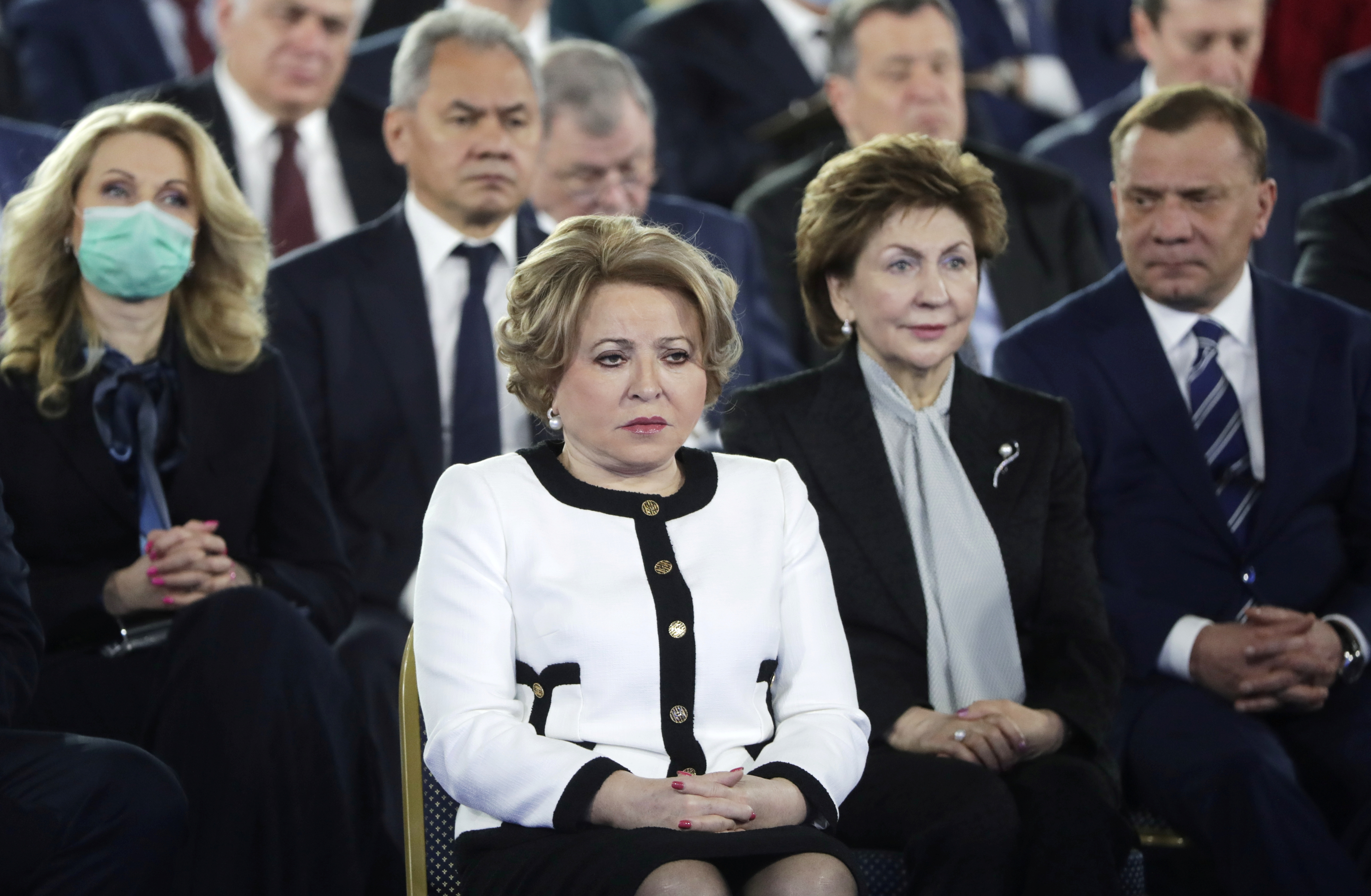 La presidenta de la Cámara Alta del Parlamento, Valentina Matviyenko
