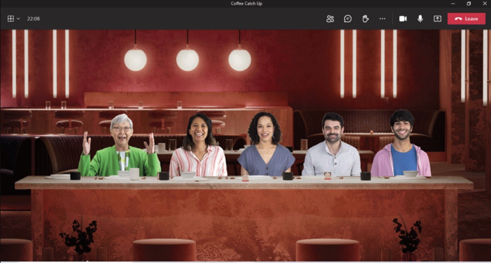 El modo juntos de Microsoft Teams permite generar diferentes entornos virtuales en los cuales todos los usuarios de la videollamada se encuentran
