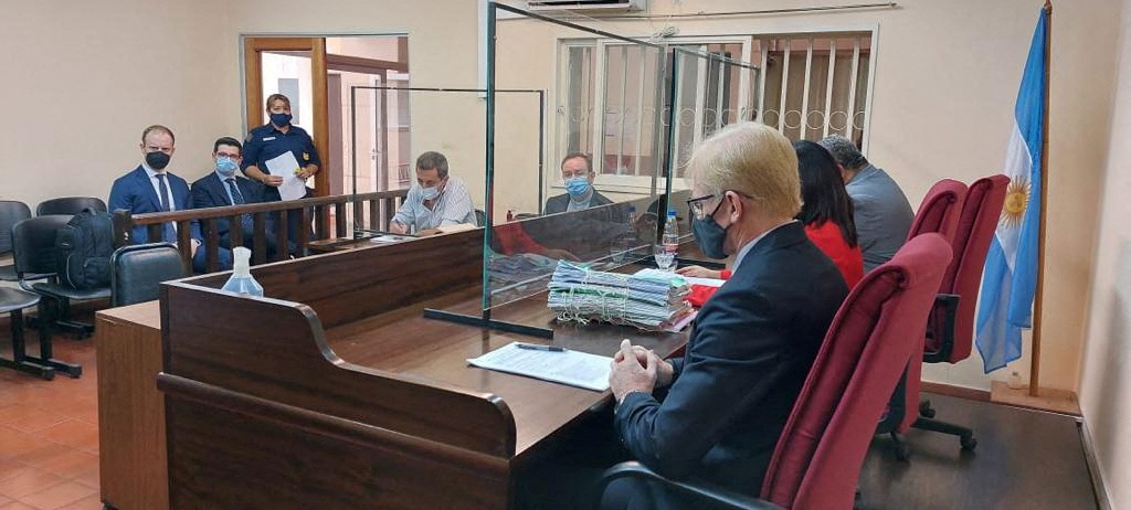 Sala donde fue juzgado el ex obisco de Orán (Archivo REUTERS)