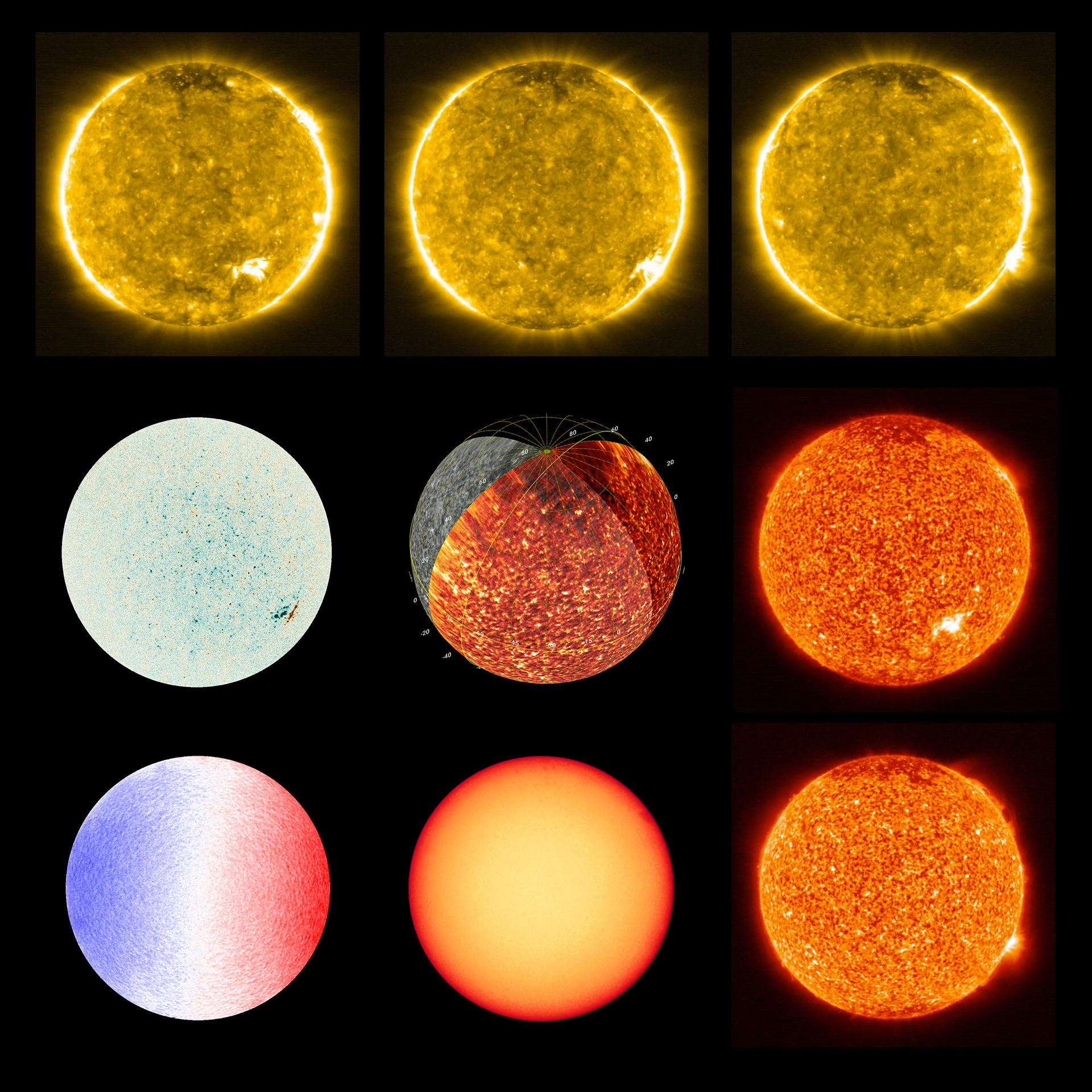 Serie de fotografías de la actividad solar tomadas por The European Space Agency (ESA) 