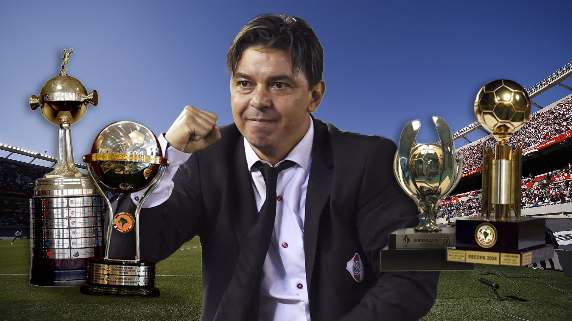 Marcelo Gallardo tiene 14 títulos como entrenador de River Plate