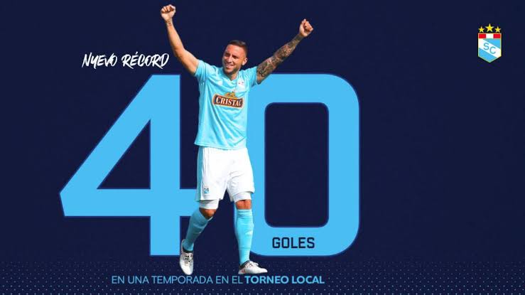 El delantero argentino rompió el récord del fútbol peruano con 40 goles en el 2018. Foto: Sporting Cristal.