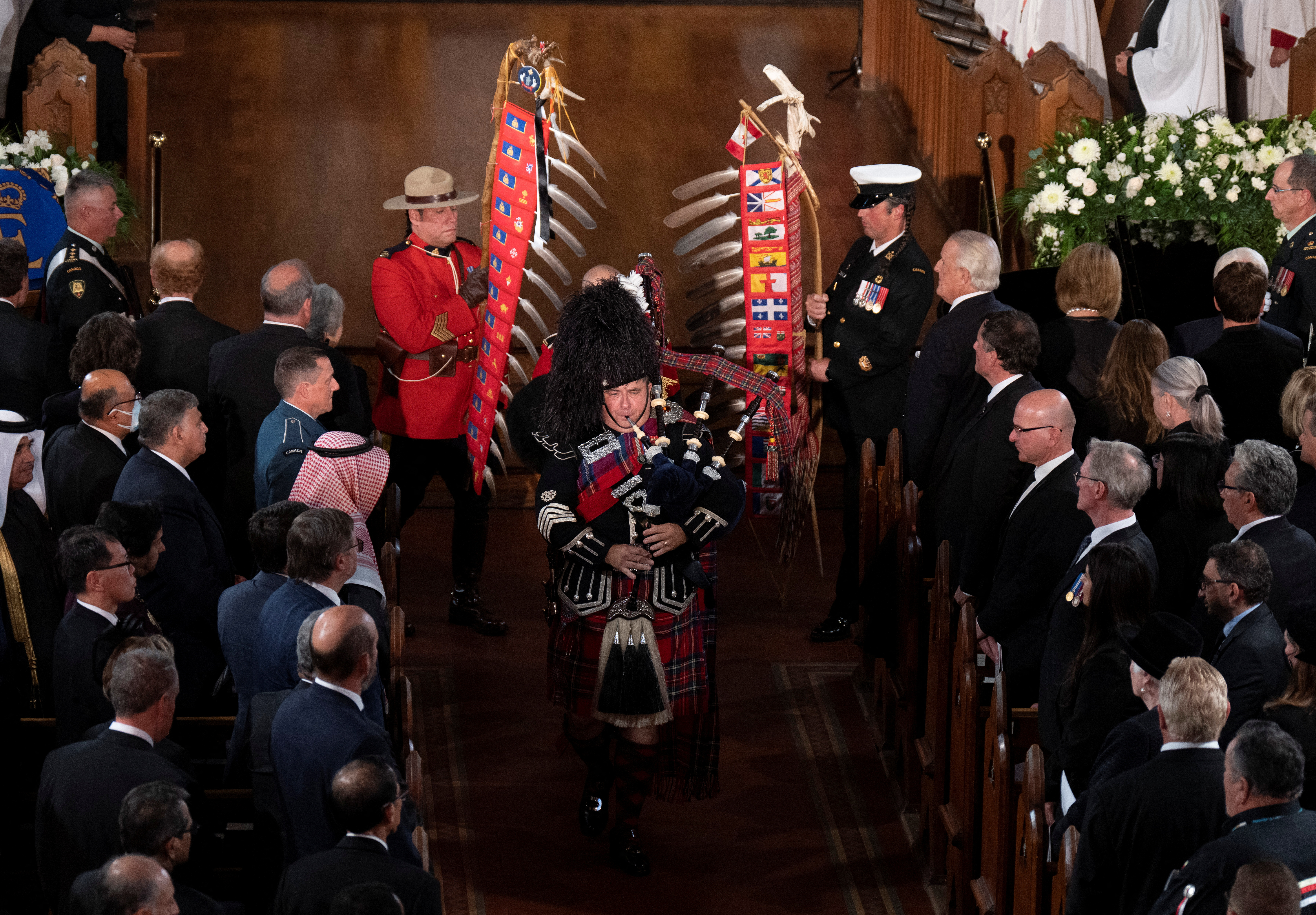 Una ceremonia en honor a Isabel II en Ottawa, Canadá (REUTERS)