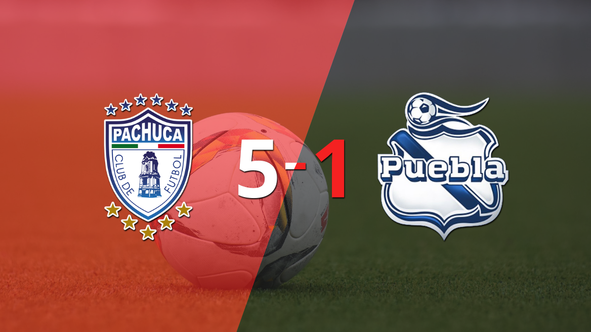 Puebla cayó ante Pachuca con dos goles de Nicolás Ibáñez