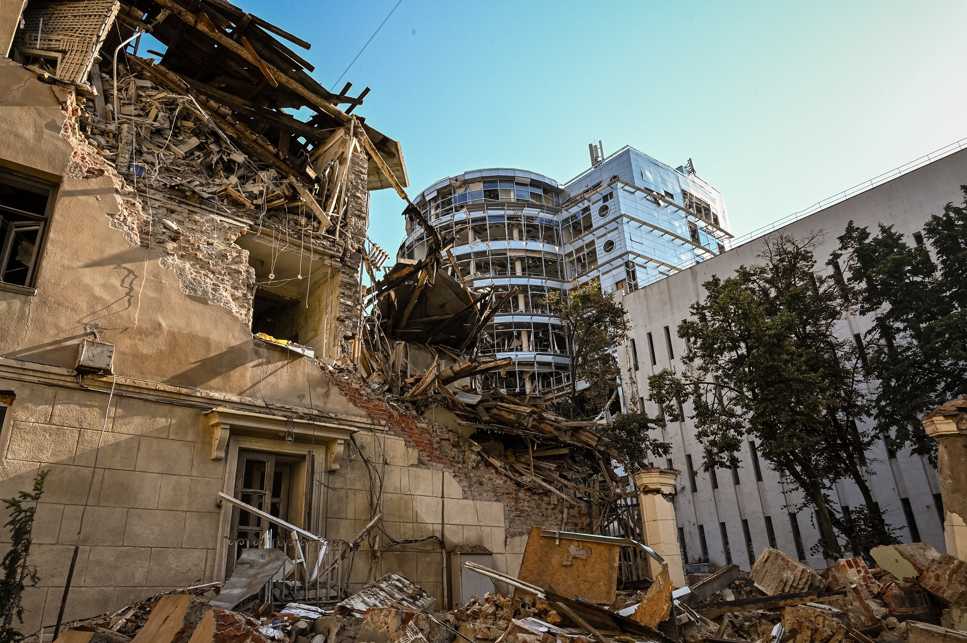 Edificios destruidos en Kharkiv (AFP)