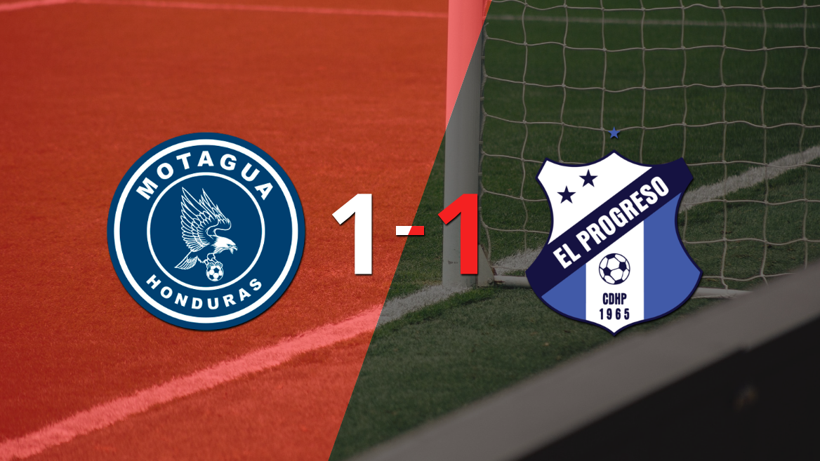 Motagua y Honduras Progreso empataron 1 a 1