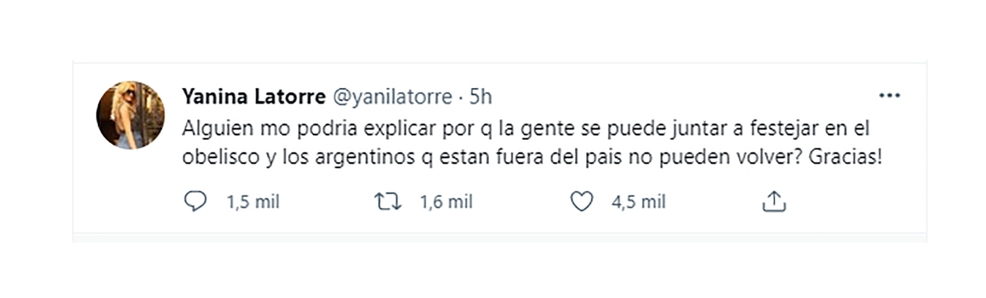 Yanina Latorre comenzó descargando su furia contra Alberto Fernández en Twitter