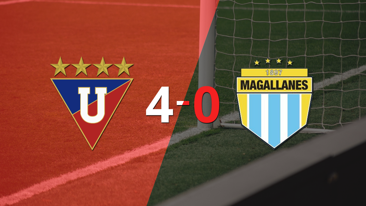 Liga de Quito goleó 4-0 a Magallanes con doblete de José Angulo