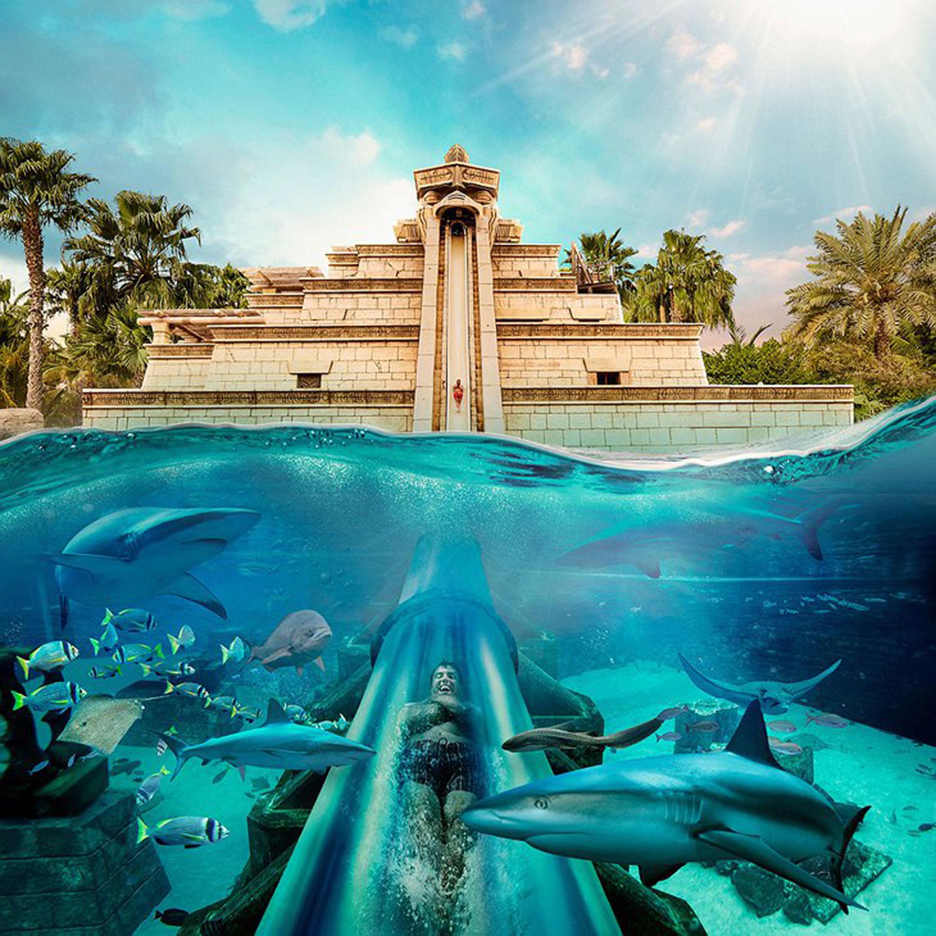 аквапарк aquaventure на фото в дубаи