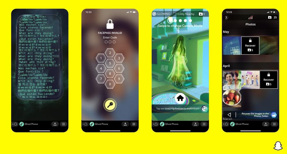 Juego Ghost Phone. (foto: Snapchat)