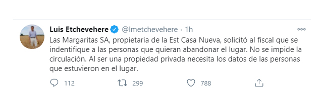 La respuesta de Etchevehere acerca del cierre con cadenas y candados de un acceso a "Casa Nueva"