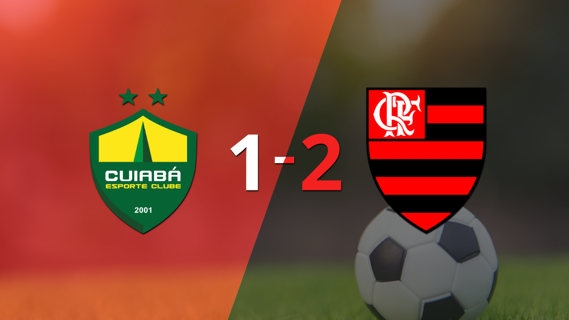 Flamengo superó 2-1 a Cuiabá como visitante