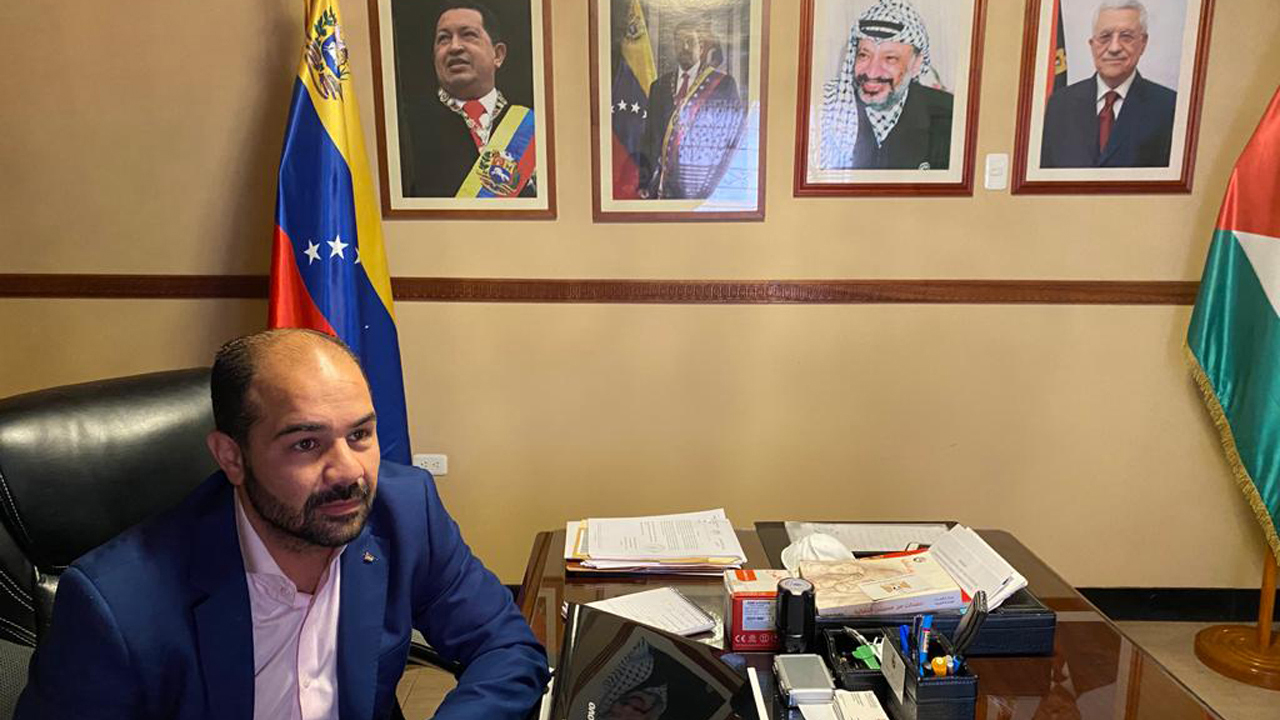 El embajador palestino acreditado en el país caribeño, Fadi Alzaben