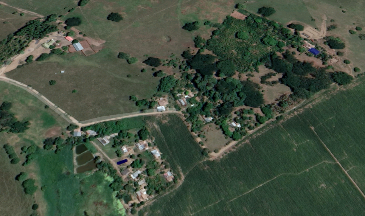 Una vista aérea de la hacienda El Ubérrimo (Google maps) 