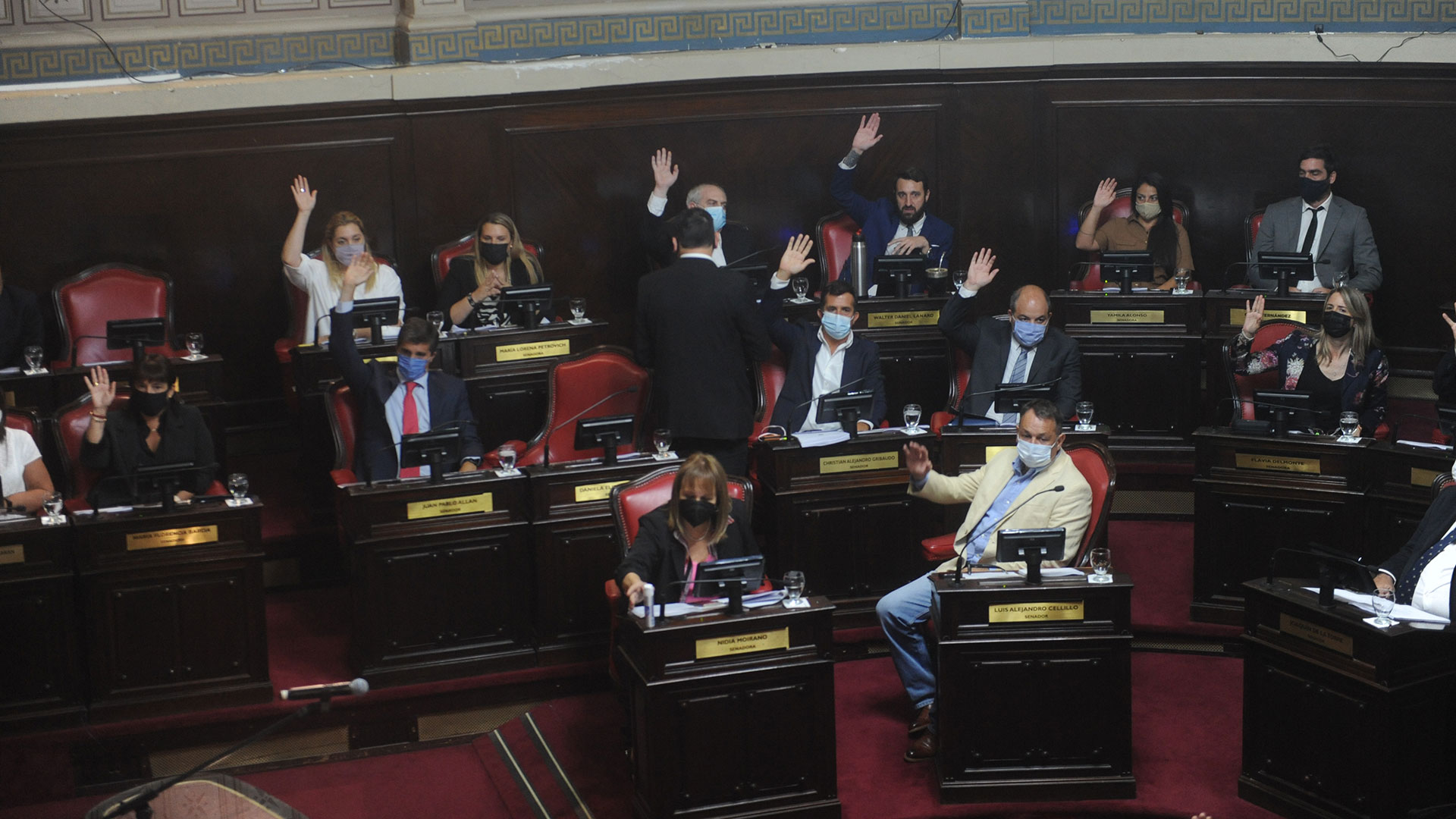 Intensa jornada en la Legislatura bonaerense (Télam)