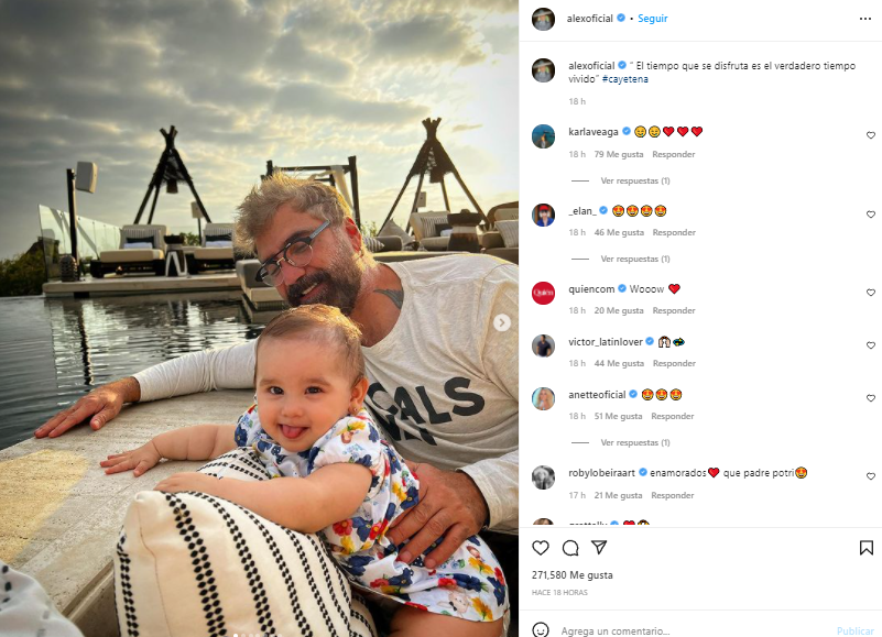 Alejandro Fernández junto a Cayetana, su nieta (Foto: Instagram/@alexoficial)