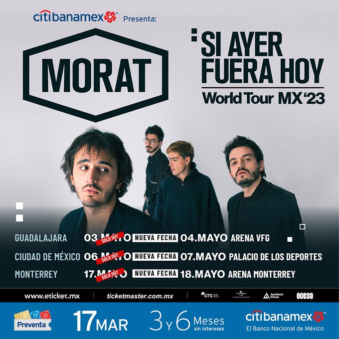 Las fechas de la gira en México se anunciaron desde inicios del mes de marzo (Twitter/@ocesa_pop)