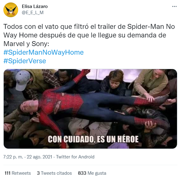 Los mejores memes del supuesto tráiler filtrado de “Spiderman No Way Home”  - Infobae