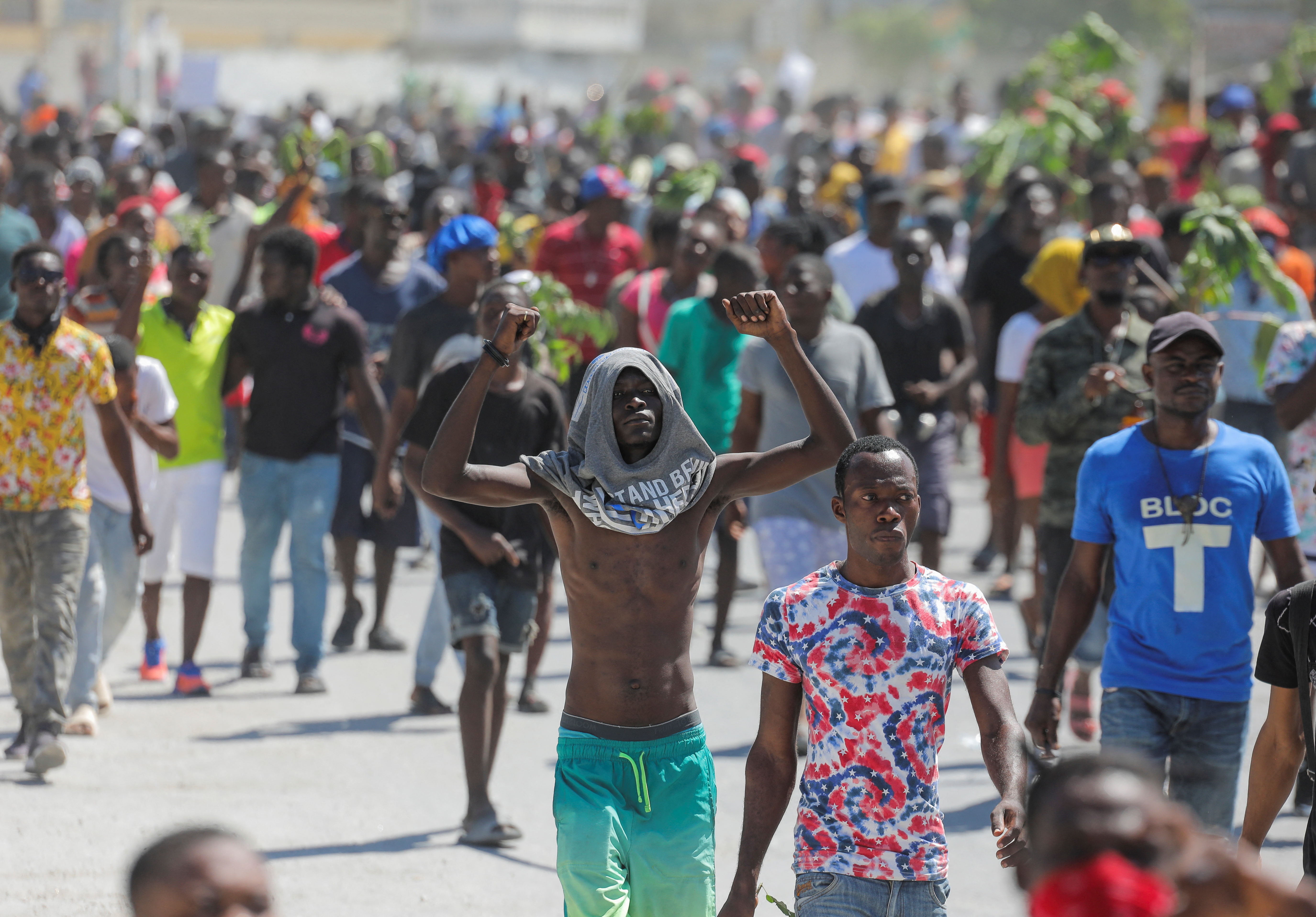 Los haitianos continúan saliendo a las calles para exigir la renuncia del primer ministro Ariel Henry (REUTERS/Ralph Tedy Erol)